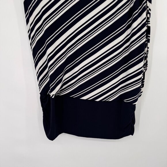 Chicos 3 Womens dark navy Striped Knit Top Size XL - Picture 5 of 11